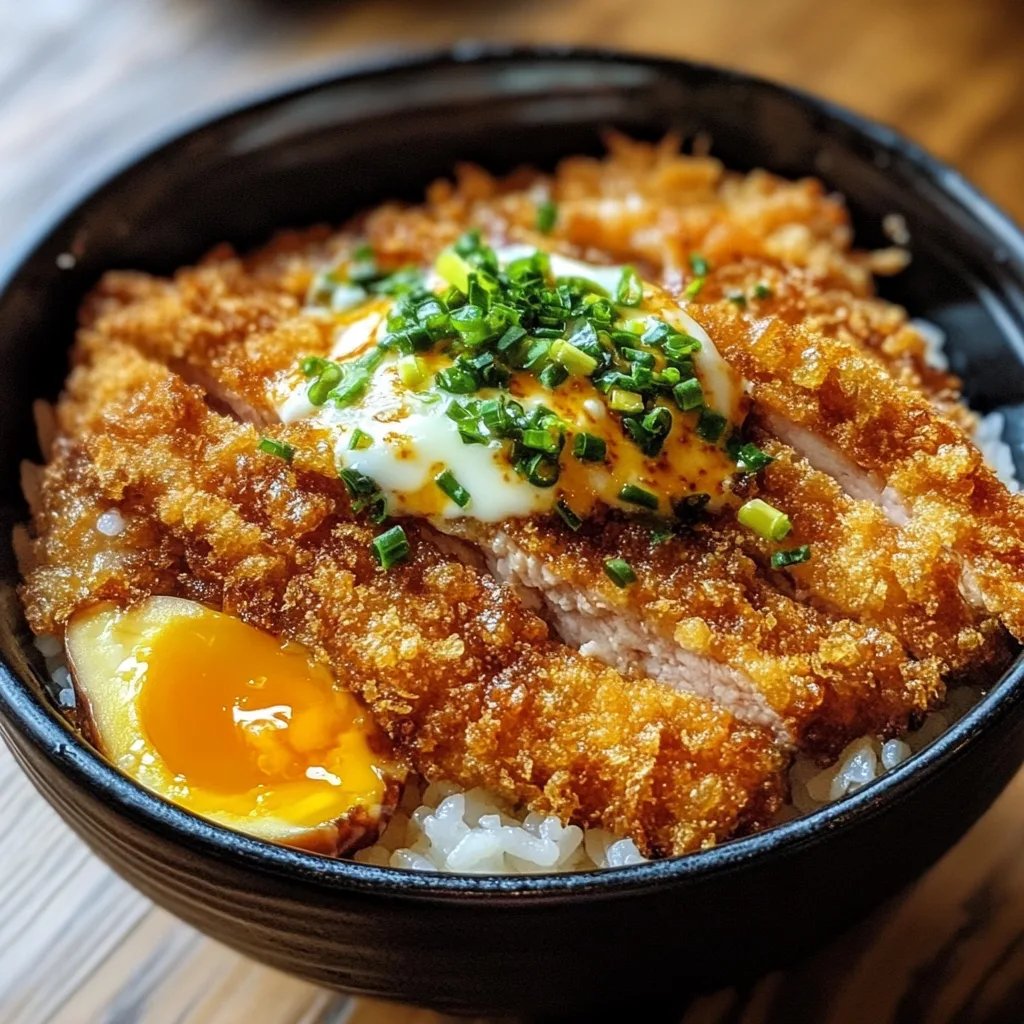 Katsudon Pork Cutlet and Egg Rice Bowl