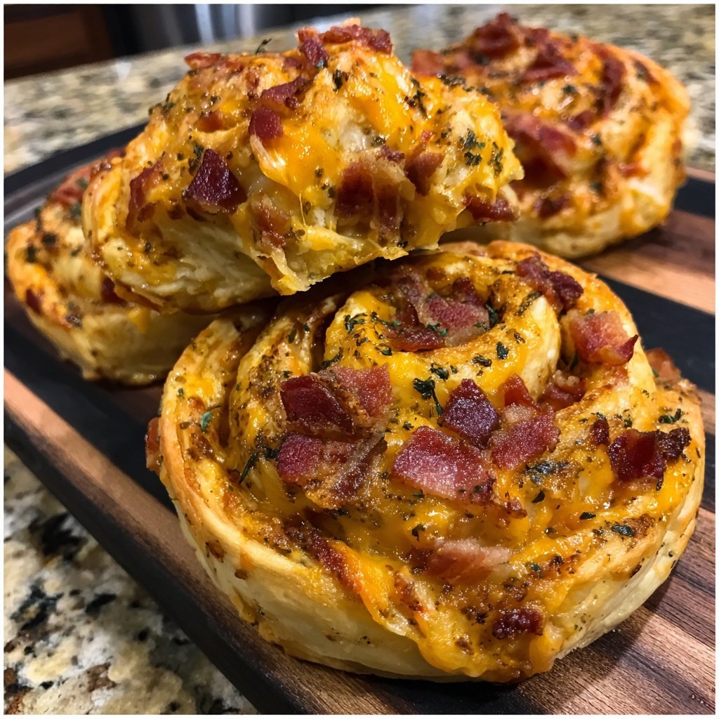Cheddar Bacon Ranch Pinwheels