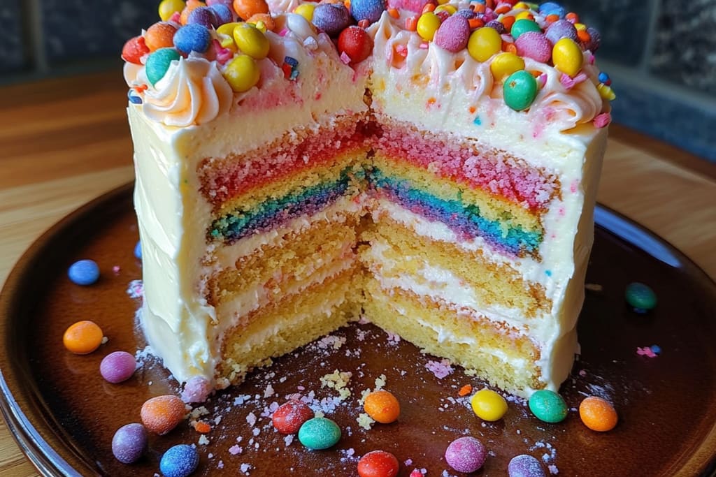 Rainbow Candy Surprise Cake: An Incredible Ultimate Recipe to Delight Everyone
