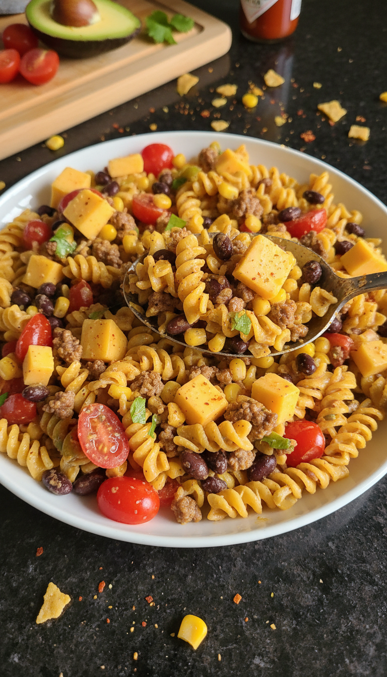 Taco Pasta Salad with Cilantro