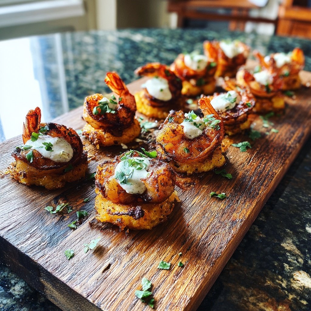 Spicy Shrimp and Grits Bites
