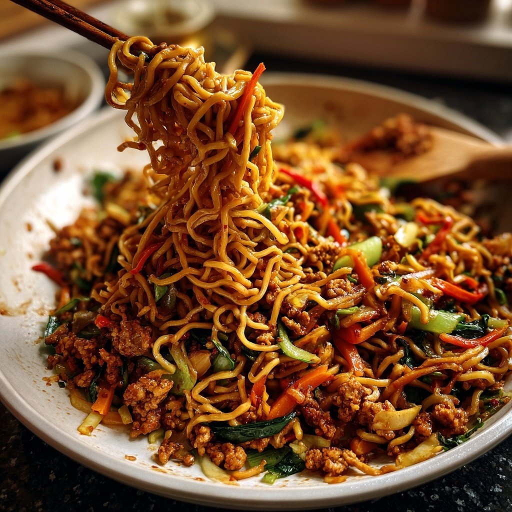 Crispy Chilli Turkey Noodles