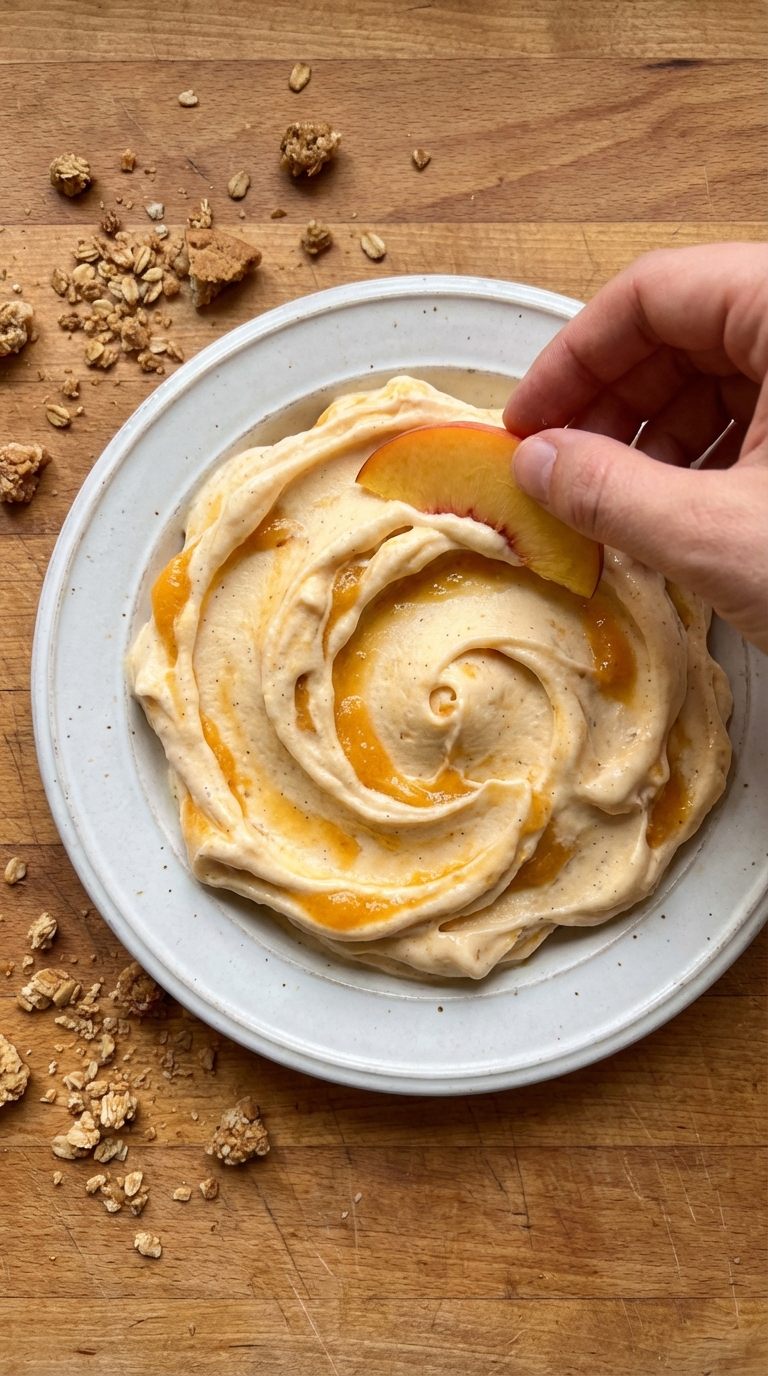 Peach Frozen Yogurt Swirls