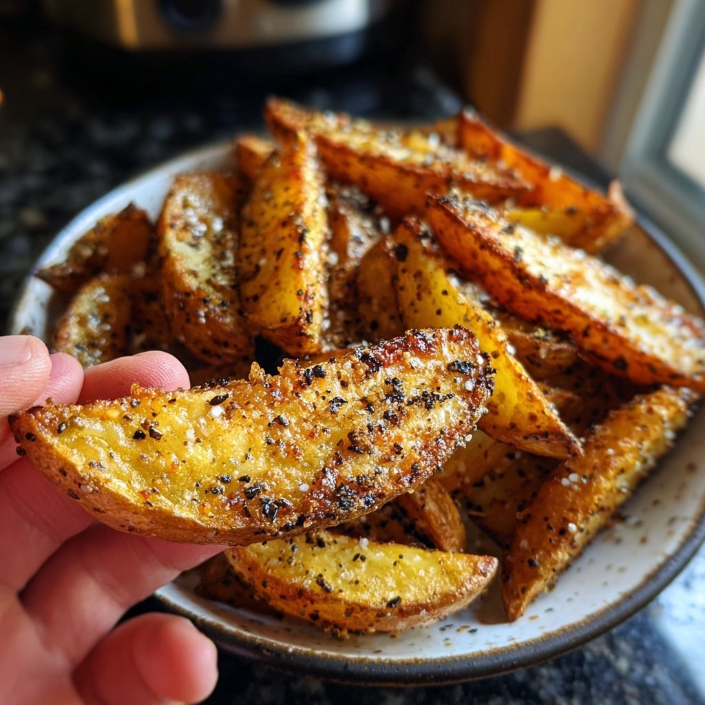 Cracked Black Pepper Potato Wedges