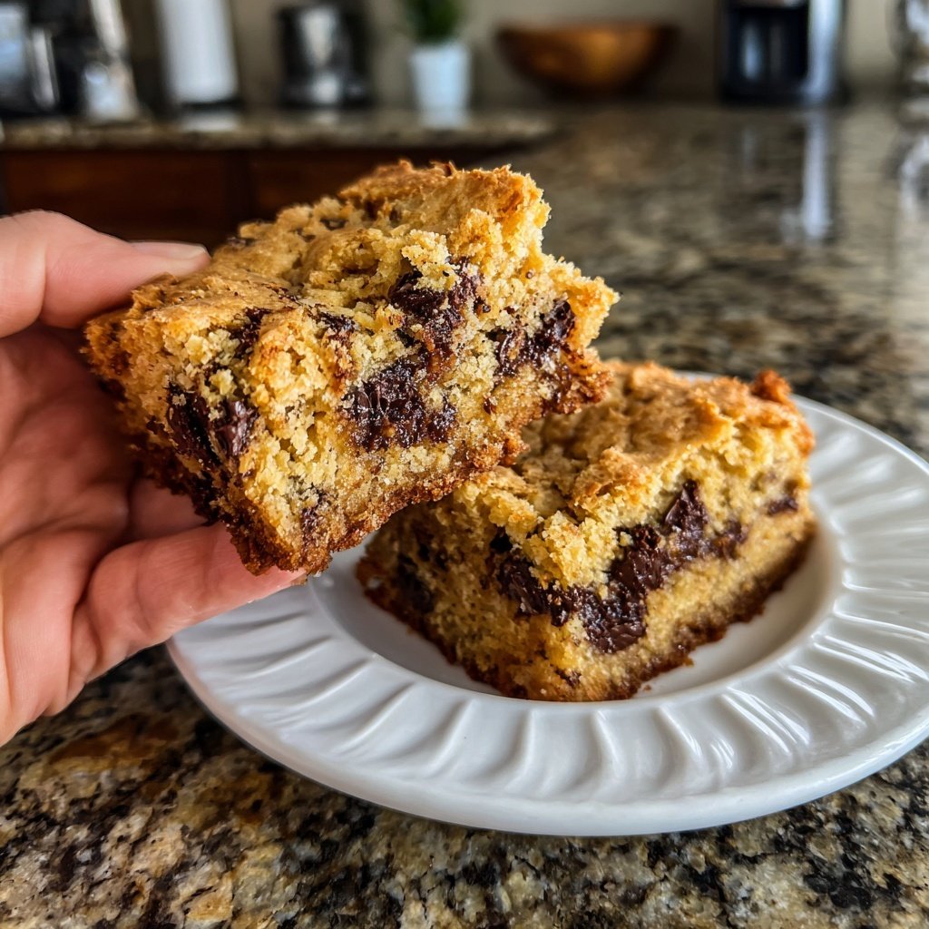 Moist Cottage Cheese Blondie Bars