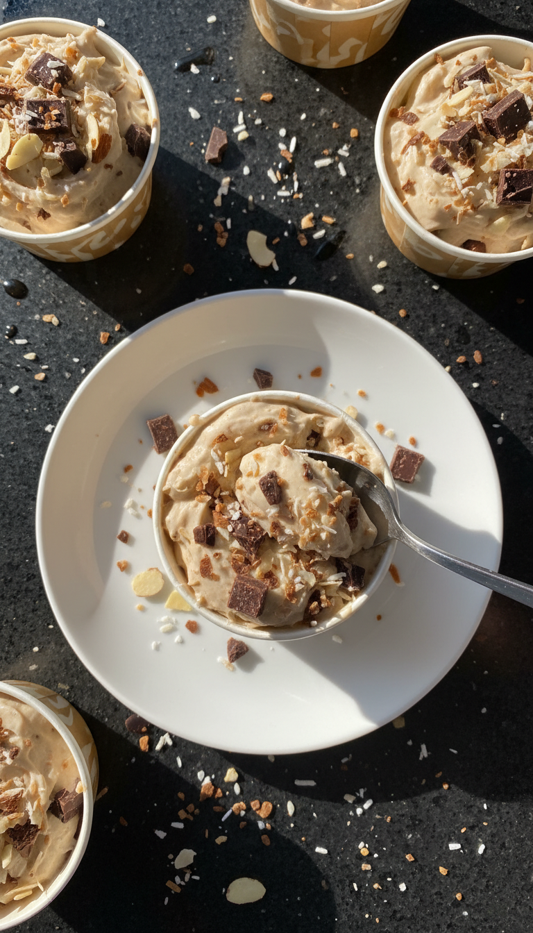 Almond Joy Frozen Yogurt Cups