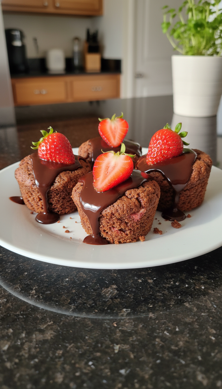Strawberry Chocolate Cupcake Bites