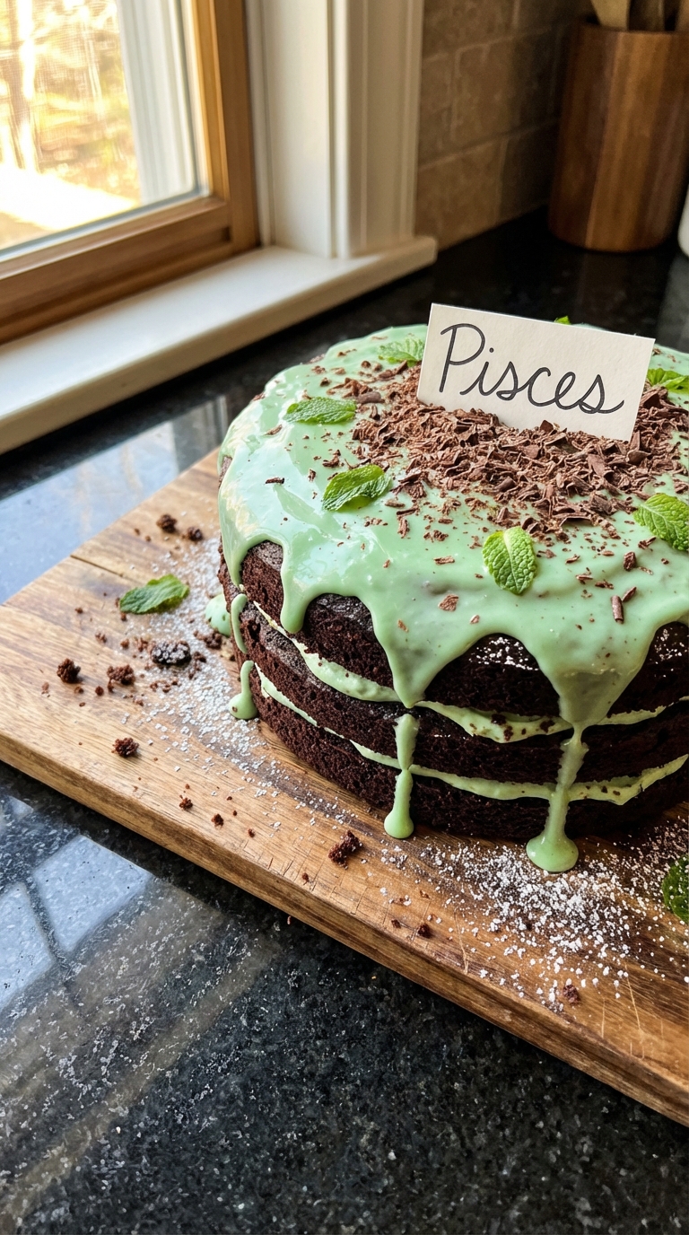Pisces Chocolate Mint Cake