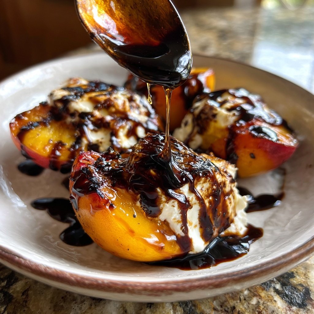 Balsamic Glaze for Grilled Peaches and Burrata​