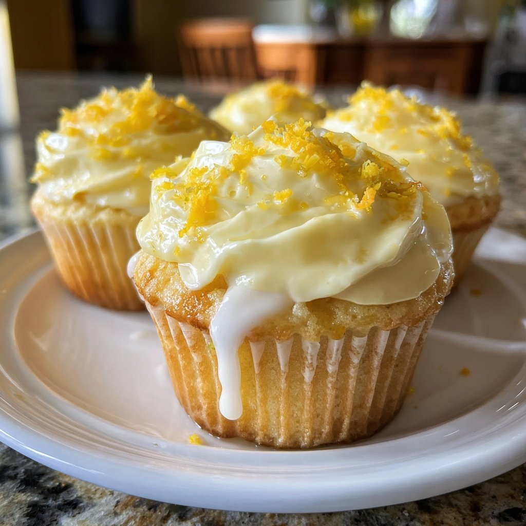 Lemon Curd Filled Cupcakes