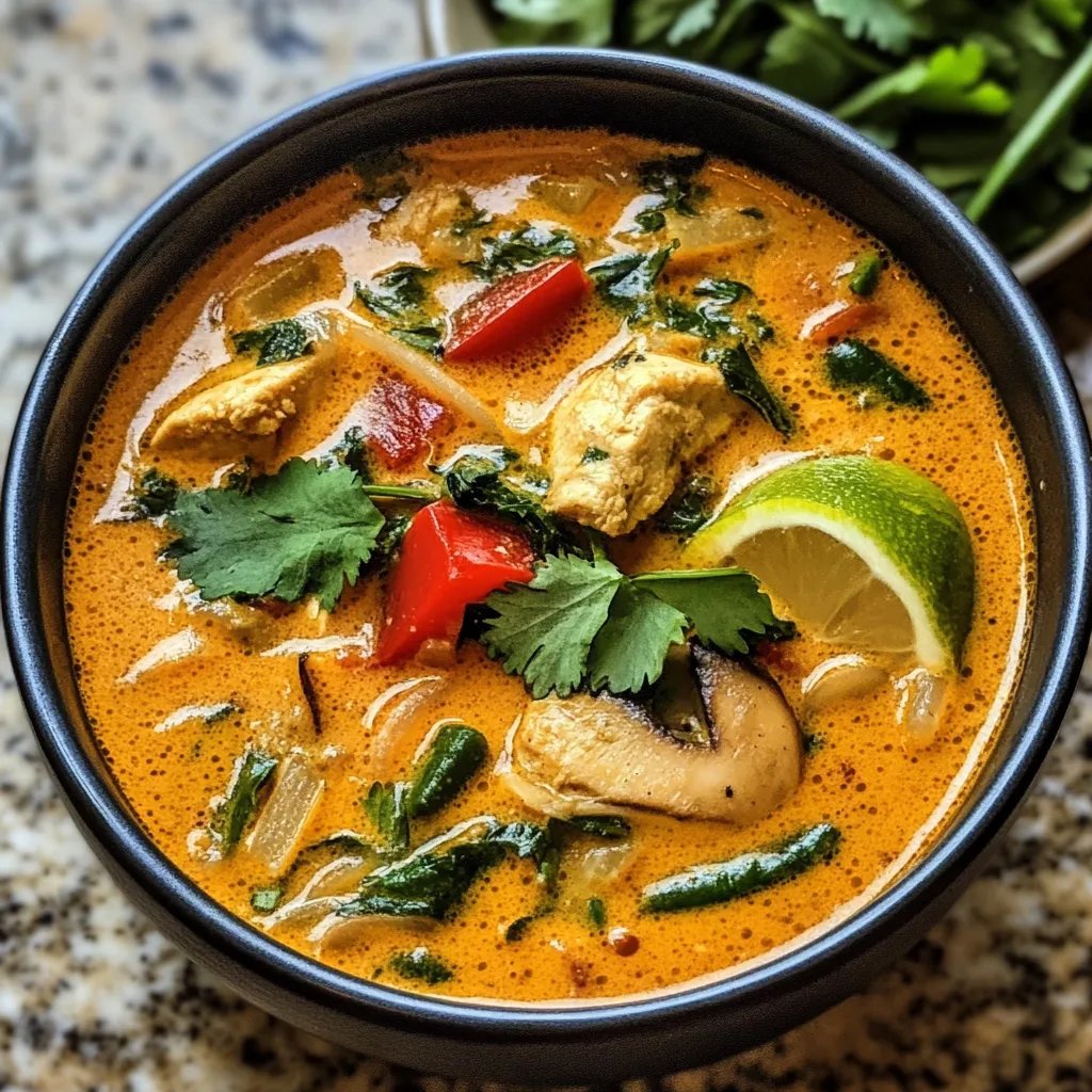 Thai Coconut Chicken Curry Soup