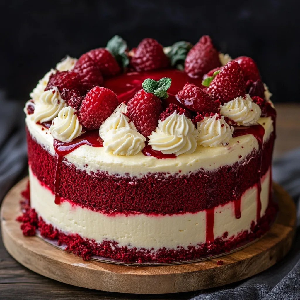 Red Velvet Cheesecake Cake