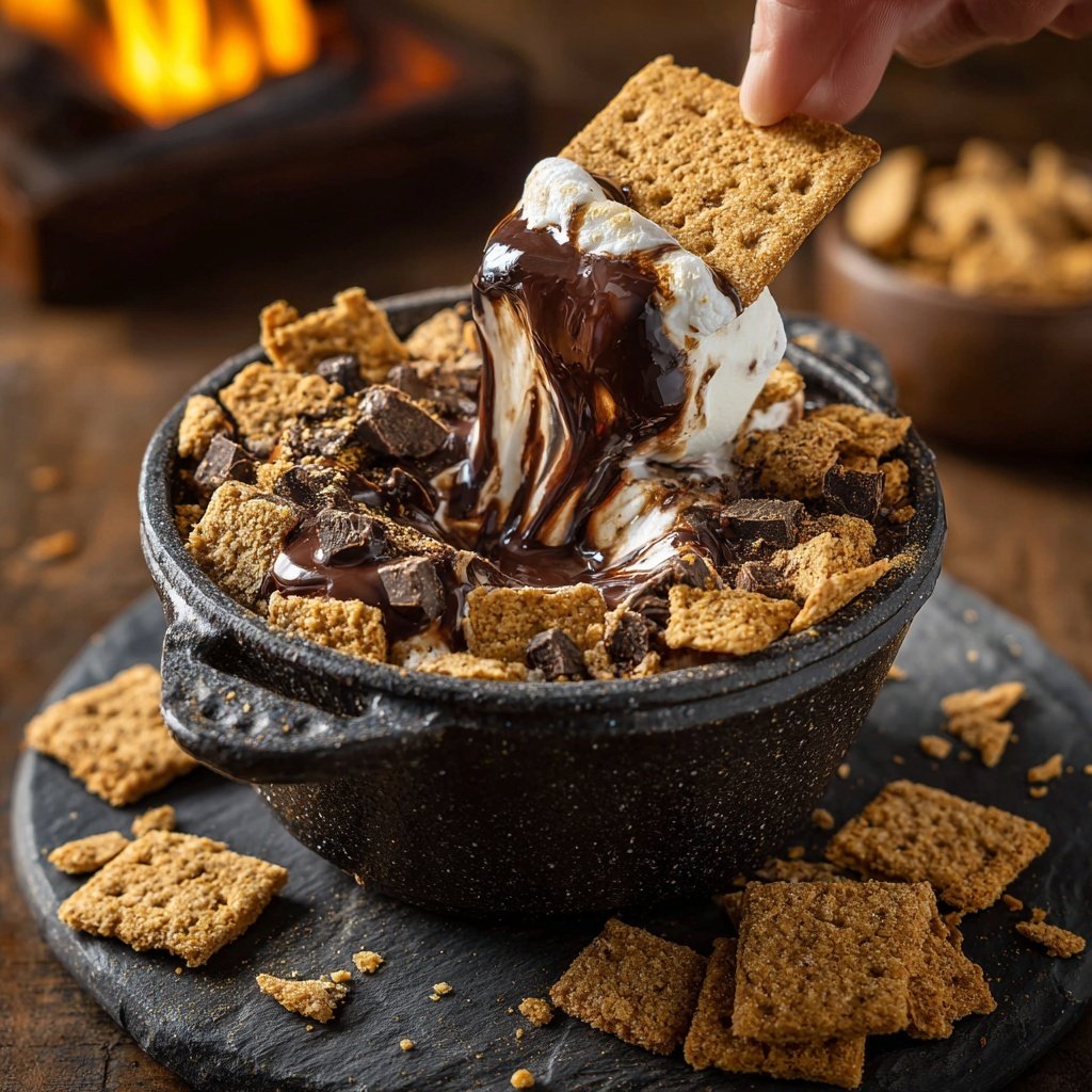 S’mores Dip with Graham Cracker