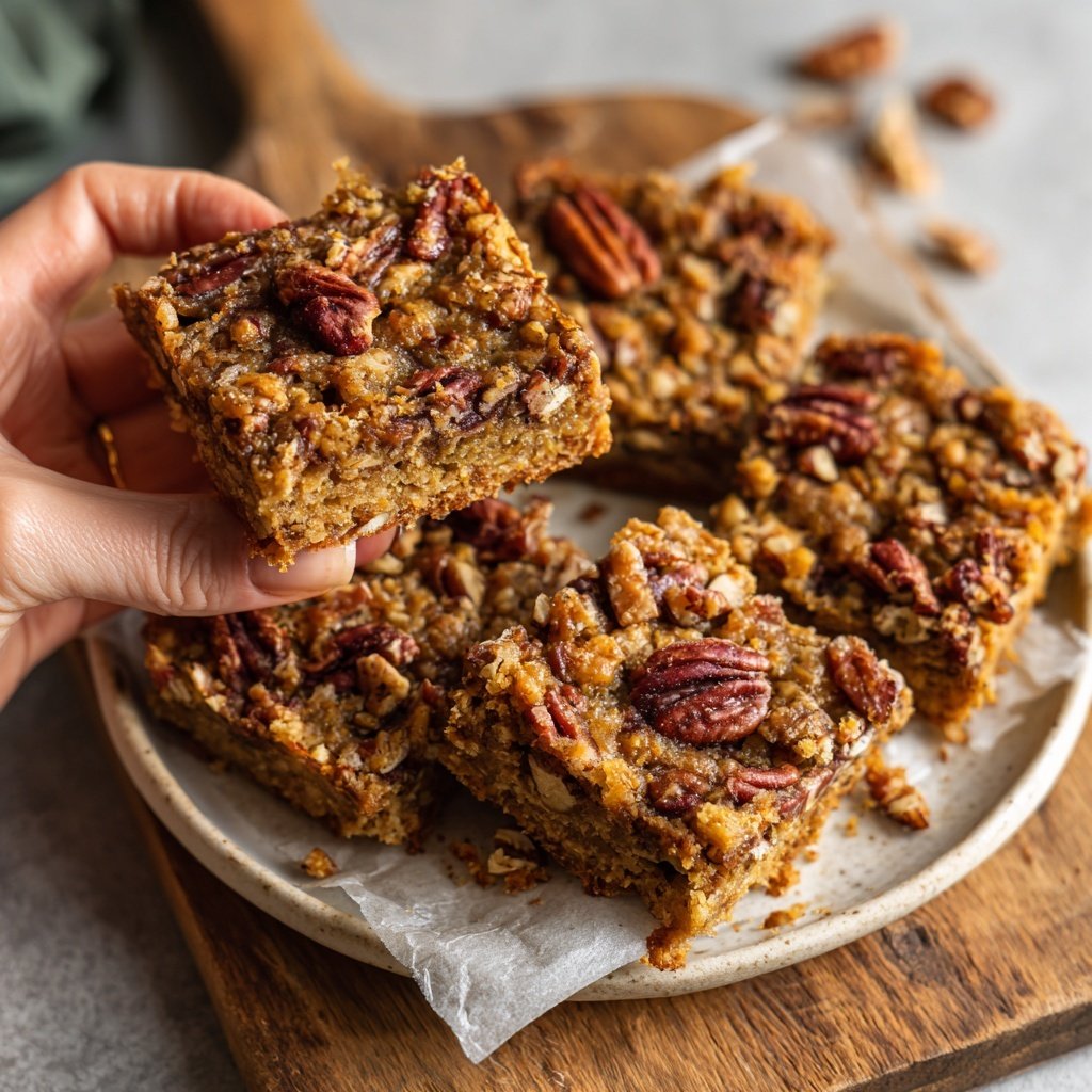 Banana Pecan Snack Bars